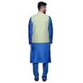 thumbnail image 3 of Atasi Ethnic Dupion Silk Kurta Pyajama Set With Printed Nehru Jacket For Mens, 3 of 3