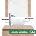 thumbnail image 4 of Gabinete Para Baño Mueble Lavamanos Con Espejo Ovalin y Monomando Fibra de Madera MFC  KingsHouse beige Estandar, 4 of 8