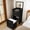 Black-E, variant on Montary 3-in-1 Multifunctional Dressing Table Set, Featuring Three-color Lighting Modes, HD Mirror, Two Sliding Drawers, and a Hidden Storage Stool for Bedroom,Pink