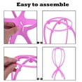 thumbnail image 5 of Amerteer Pink Short Wig Stands,Durable Portable Detachable Wig Dryer For Wigs,14.2 Inches,Travel Wig Stands, Hot Pink,Portable Wig Display Tool for All Wigs and Hats, 5 of 6