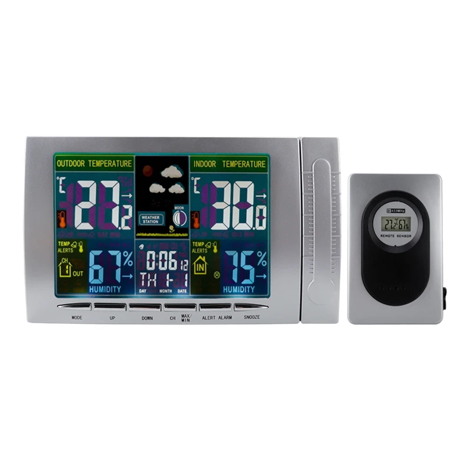TS-H134G Wireless Weather Station Digital Thermometer Indoor Outdoor Sensor Gauge Weather Forecast Temperature Humidity Meter Cl ,Excellent Visual Experience