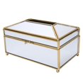thumbnail image 3 of Caja de pañuelos con superficie de espejo para el hogar, caja de almacenamiento de pañuelos y servilletas para sala de estar (S), 3 of 5