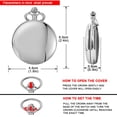 thumbnail image 7 of Minzimin Smooth Pocket Watch Alloy Steel Quartz Roman/Arabic Numerals with 37cm Chain for Father's Day Xmas Best Gifts, 7 of 7