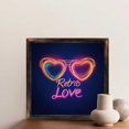 thumbnail image 6 of Neon Heart Shades Wooden Sign Wall Plaque - Vintage Art Decoration, Wall Decoration - Ideal Gift For Home Decoration, Living Room, Bathroom, Bedroom, Garden, Dining, Bar, Cafe, Festival Party Decor, 6 of 7