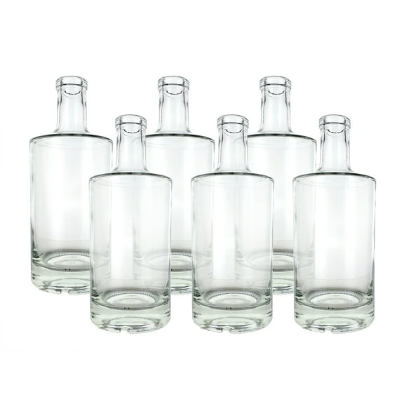 Jersey Flint Bar Top Spirit Bottles - Pack of Six Bottles