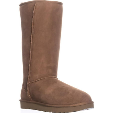 Chestnut Brown Boots - Ugg Women's Classic Tall II Leather Chestnut Mid-Calf Suede Boot - 9M