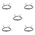thumbnail image 2 of Qarigey 1 juego de pulseras trenzadas hechas a mano, cómoda de concha, ambiente exótico, niñas adolescentes, accesorio de moda para vestido Negro Plata 5Conjunto, 2 of 6