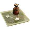 thumbnail image 1 of Radicaln Marble Serving Tray 10" inch Green Handmad Square Cafeteria Trays, Serving Dishes & Platter, 1 of 9