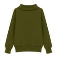 thumbnail image 4 of Posijego Girls Mock Turtleneck Sweatshirts Athletic Pullover Lightweight Loose Sweatshirt for Big Girls, 4 of 8