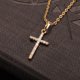 thumbnail image 1 of Collar con cruz de circonita cuadrada de estilo hip hop, colgante con personalidad punk de estilo europeo y americano para hombres y mujeres, accesorios para parejas, 1 of 5