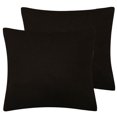 thumbnail image 1 of PiccoCasa 2Pcs Rectangle Viscose Velvet Solid Soft Throw Pillowcases, 18" x 18" Black, 1 of 7