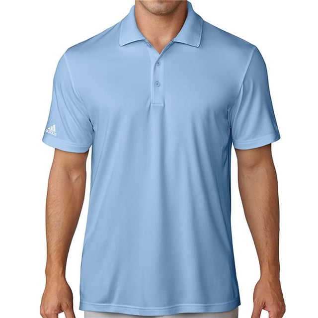 Adidas 71768 Performance Mens Polo, Sky Blue - Extra Large