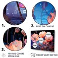 thumbnail image 3 of Designart "Flourishing Pink Cornflowers In Neon" Cornflowers Wall Art Prints, 3 of 7