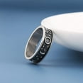 thumbnail image 5 of YAZI 8mm Moon Star Sun Statement Ring Stainless Steel Boho Jewelry for Women Men, 5 of 12