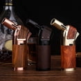 thumbnail image 2 of Torch Lighter Single Jet Flame Refillable Butane Windproof Lighter for Cigars & BBQ, Gift for Men (No Gas Included), 2 of 5