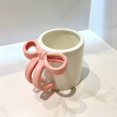 thumbnail image 4 of Coffee cup Essentials Ceramic Coffee Mug Cute Bow Cup Cups Latte Mugs Bowknot Cappuccino Cups For Milk Tea Coffee, 4 of 9