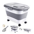 thumbnail image 1 of Recipiente de almacenamiento de arroz DDMOMMY de 9 a 14 kg con ruedas y tapa de 35 L, 1 of 7
