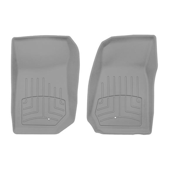 WeatherTech FloorLiner HP Custom Fit Floor Mats compatible with Jeep Wrangler 2-Door, Wrangler Unlimited 4-Door - 1st Row (Driver & Passenger), Grey