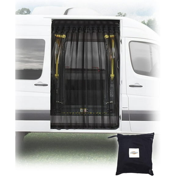 ELITEWILL Side Sliding Door Bug Screen Suitable for Mercedes Benz Sprinter Van Mid and High Roof, Ford Transit, Promaster, and Other Camping Vehicles (Magnetic Suction)