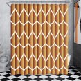 thumbnail image 1 of Orange Fabric 72 x 72 Inch Cloth Shower Curtain, Waterproof Design and Polyester, Quick-Drying, Heavy Duty Shower Curtains Set for Bathroom, Durable and Washable with 12 Metal Hooks, 1 of 5