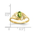 thumbnail image 2 of Primal Gold 14 Karat Yellow Gold 6x4mm Oval Peridot and Diamond Ring, 2 of 3