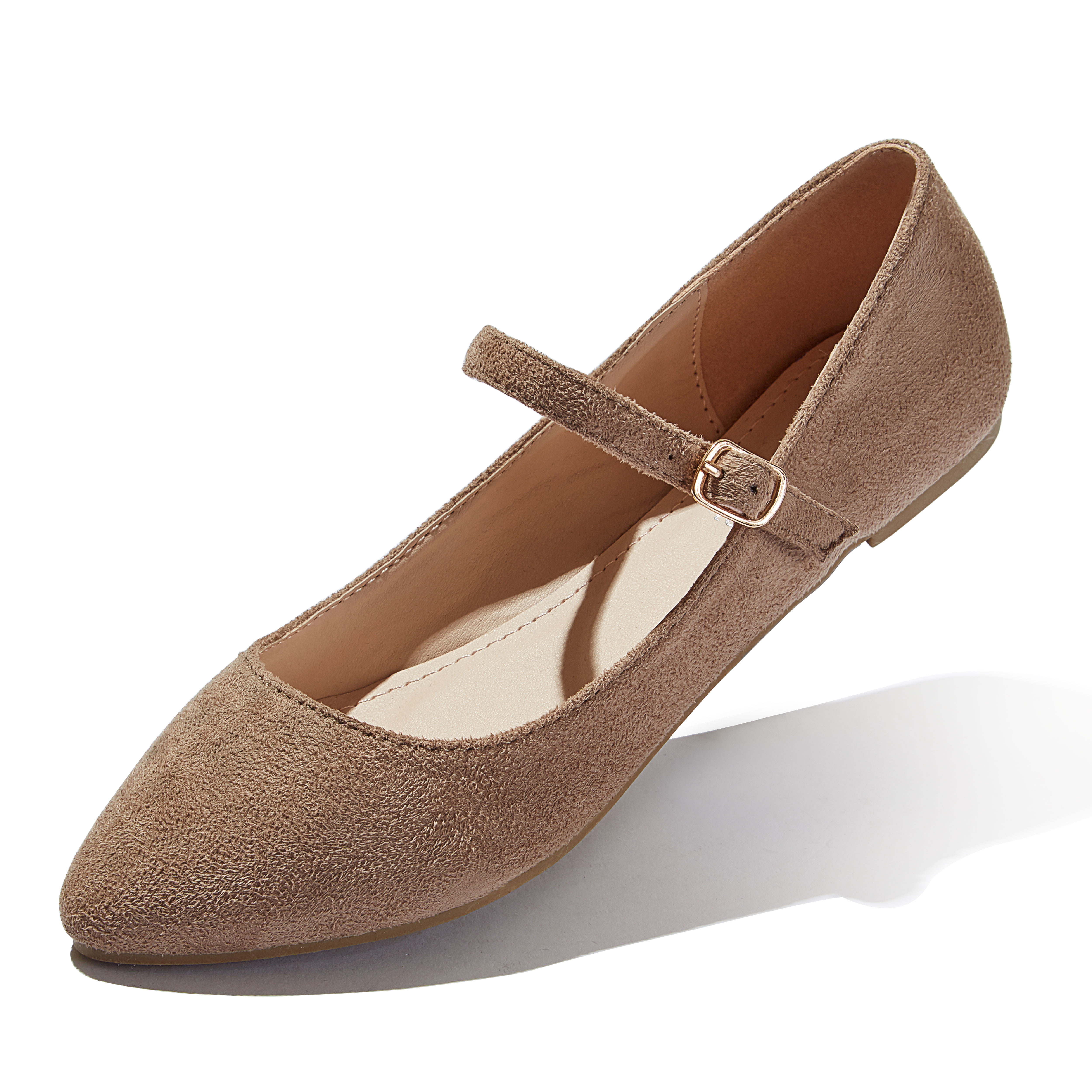 DailyShoes - DailyShoes Women's Mary Jane Casual Flats Flat Shoes Ballet Slip On Classic Pointy 