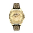 thumbnail image 2 of Coach 14000091 Boyfriend Gold Tone Logo Glitz Dial Brown Logo Leather Strap Women's Watch & Interchangeable Red Leather Strap, 2 of 2