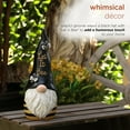 thumbnail image 6 of Alpine Corporation 12"H "Let It Bee" Indoor/Outdoor Garden Gnome Statue, Black/Yellow, 6 of 13