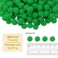 thumbnail image 2 of 0.4inch Pom Poms for Crafts, 500pcs Pompoms for Crafts Puff Balls Bulk Fuzzy Balls for Hats Christmas Art DIY, Green, 2 of 7