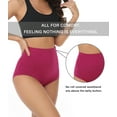 wirarpa Women's Underwear Cotton Super High Waisted Briefs Stretch Full Coverage Panties 4 Pack