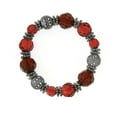 thumbnail image 2 of 1928 Jewelry Red Bead Stretch Bracelet, 2 of 3