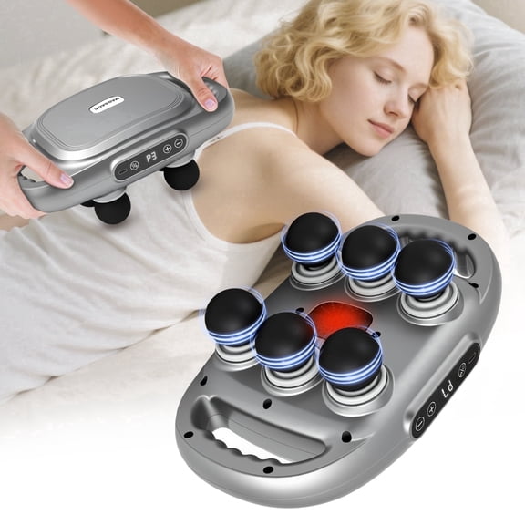 6 Head Massage Gun, 9 speeds & 3 Sets Massage Heads for deep muscle relief on your back, legs, arms, A perfect gift for family & friends.