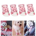 thumbnail image 1 of Botas para Perros, 4 Piezas de Zapatos de Lona transirables para perros, Lindas Botas para Perros de Fresa y Protectores de Patas, botines antideslizantes, 1 of 7