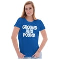 thumbnail image 3 of Ground Pound Muay Thai Fighter Womens Fitted Plus Size Graphic Tee Brisco Brands 2X, 3 of 5