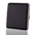 thumbnail image 1 of YMWALK Cigarette Case,Leather Cigarette Case Holder Metal Frame Can Holds 20Pcs Cigarettes(Black), 1 of 7