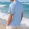 thumbnail image 3 of Men's Henley Short Sleeve Shirt Breathable Moisture Wicking Tee Cotton Soft Business Casual Summer Tops, 3 of 4