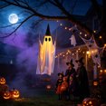 thumbnail image 2 of Large Hanging Swing Ghost Halloween Decor with Remote Control, Waterproof LED Light Up Ornament, 8 Lighting Modes Indoor Outdoor Yard Porch Haunted House Decoration, 2 of 7