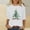 White, variant on HOMBOM Womens Tops Green Christmas Festive Holiday Snowman Xmas Crewneck 3/4 Sleeve Tee Shirts for Women