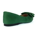 thumbnail image 6 of Womens Pointy Toe Flat Shoes Green, Comfortable Faux Suede, Durable Rubber Sole, Cushioning & Flexible, Size 9, 6 of 7