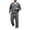 Gray, variant on Men's 2-Piece V-Neck Sweatsuit Set Long Sleeve Pullover and Straight Leg Pants Casual Athletic Tracksuit for Fall Winter Gym Weekend