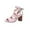 Pink, variant on Nrmvnmi Women's High Heels Shoes Open Toe Strappy Lace Up Heels for Wedding Prom Party Gown Shoes Pink Mothers Day Gifts