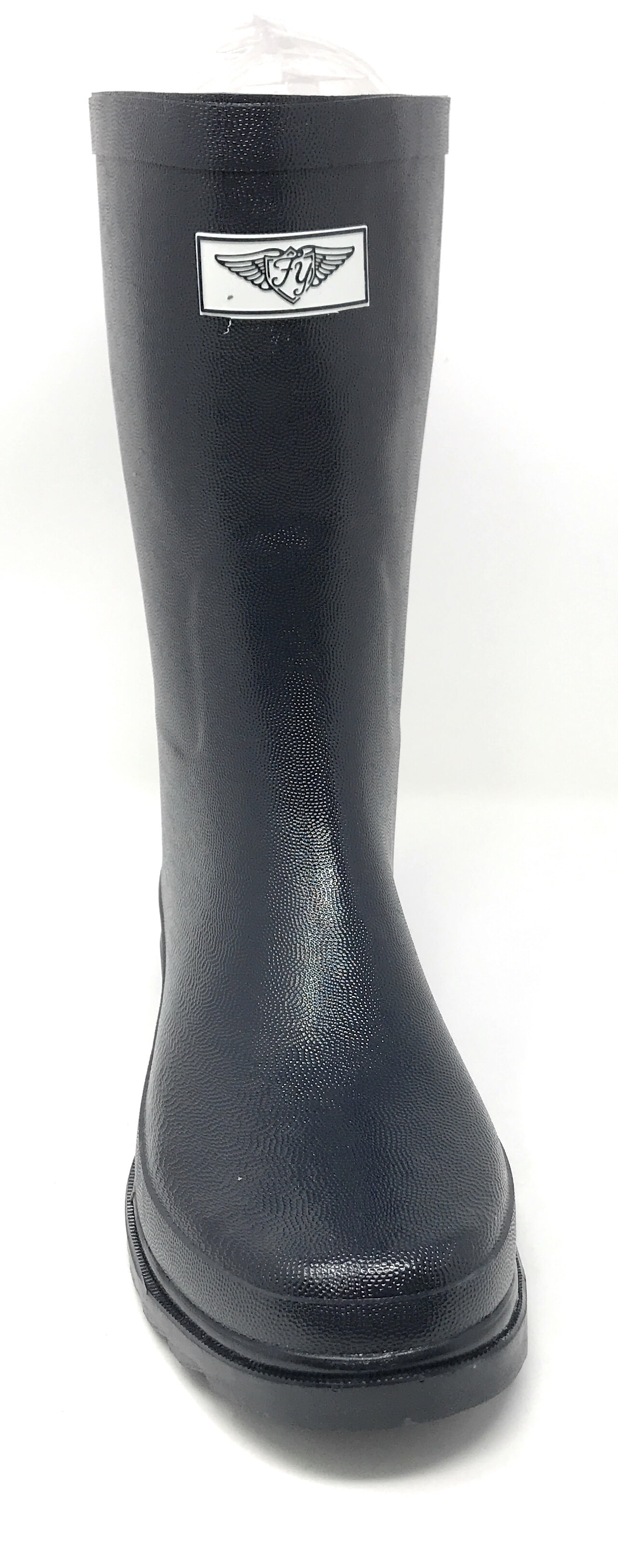 Forever Young Women's Solid Color With Back Mock Zipper Rain Boots