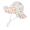 thumbnail image 4 of NIEWTR UPF 50+ Baby Girl Boy Sun Hat Sun Protection Toddler Bucket Hat Newborn Adjustable Breathable Mesh Infant Beach Cap(A-Light Yellow,6-12 Months), 4 of 4