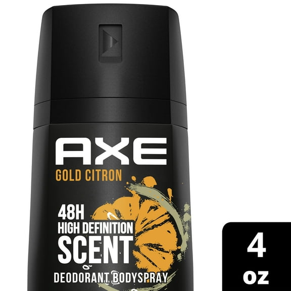 Axe Gold Citron Body Spray for Men, 4 Oz