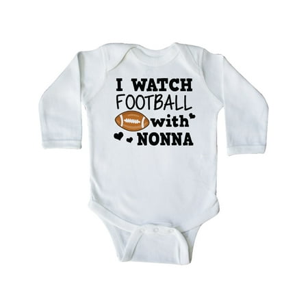 

Inktastic I Watch Football with My Nonna Gift Baby Boy Long Sleeve Bodysuit