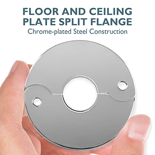 Plumbing Cover Plates, Escutcheon Plate, Stainless Split Flange, Hinged 