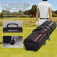thumbnail image 3 of KFFKFF Golf Journey Bag, Soft Exterior Golf Case for Travel, Durable 1000D Nylon Resistant to Wear, Cushioned Golf Gear Case with Rollers, Collapsible Golf Club Carrier for Air Travel, 3 of 9