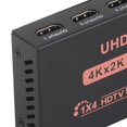 thumbnail image 4 of M Buder Divisor de Interfaz Multimedia HD 4K Distribuidor de Pantalla 1 Entrada 4 Salidas Conexión Plug and Play 12.00 x 10.00 x 7.00 cm / 4.7 x 3.9 x 2.8 pulgadas, 4 of 9