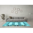 thumbnail image 3 of Ahgly Company Indoor Round Abstract Light Blue Contemporary Area Rugs, 5' Round, 3 of 4