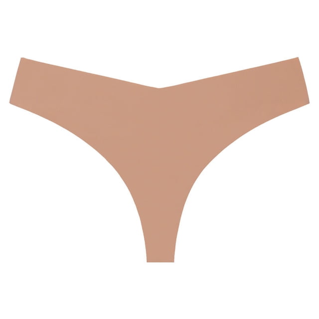 Gibobby Ropa interior mujer algodón Traceless Sports Fitness Tanga T Pantalones Bragas Mujer Cintura Transpirable Calzoncillos de secado rápido Mujer Sense Corte(Beige, L)
